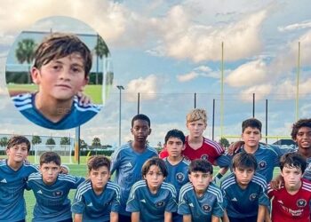 Thiago Messi hizo su primera aparición en el equipo Sub 12 del Inter de Miami