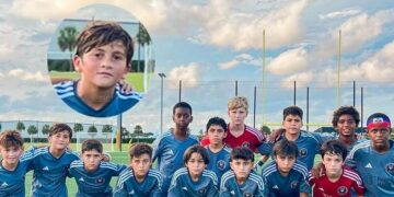 Thiago Messi hizo su primera aparición en el equipo Sub 12 del Inter de Miami