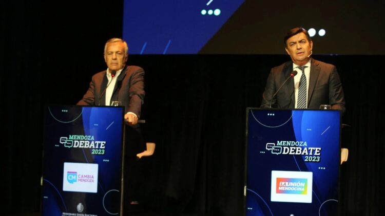 Alfredo Cornejo y Omar De Marchi, exsocios políticos hoy enfrentados en la carrera a la gobernación de Mendoza.