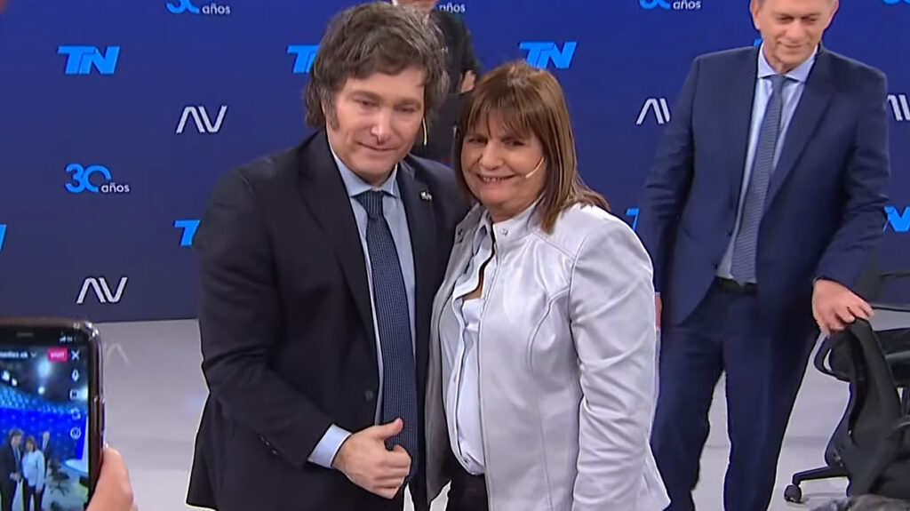 Milei y Bullrich se mostraron por primera vez juntos en los estudios de TN