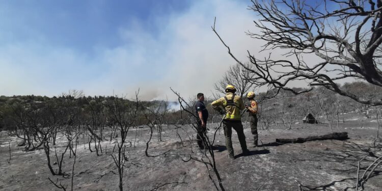 En imágenes, así es la dramática situación del fuego en Córdoba