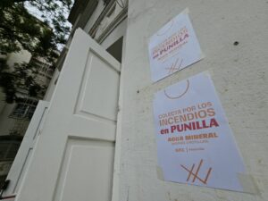 La UNC mantiene la colecta de agua mineral para acercar a las zonas afectadas por los severos incendios