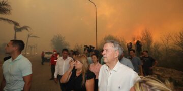 Schiaretti recorrió las zonas afectadas por los incendios
