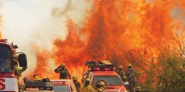 Angustiante lucha contra los incendios forestales y el viento en el valle de Punilla