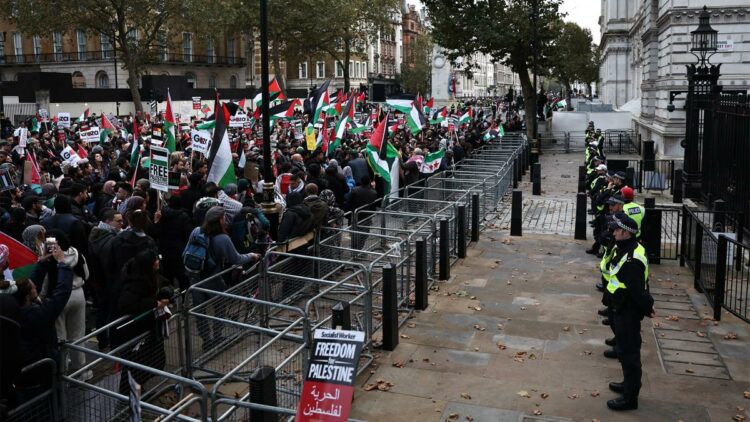 En Londres, una multitud apoyó a Palestina.