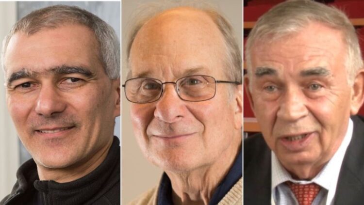 Los científicos Moungi G. Bawendi, Louis E. Brus y Alexei I. Ekimov.