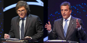 Quiénes son los invitados de Massa y Milei presentes en el debate de esta noche