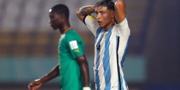 Argentina sufrió una derrota de 2 a 1 ante Senegal en su primer partido en el Mundial Sub-17