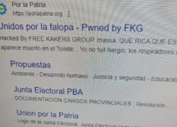 Hackearon la página de Unión por la Patria y dejaron mensajes en contra de Sergio Massa