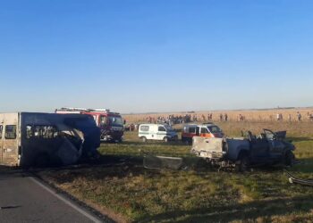 Cinco muertos y varios heridos en un trágico choque en una ruta del sur de la provincia