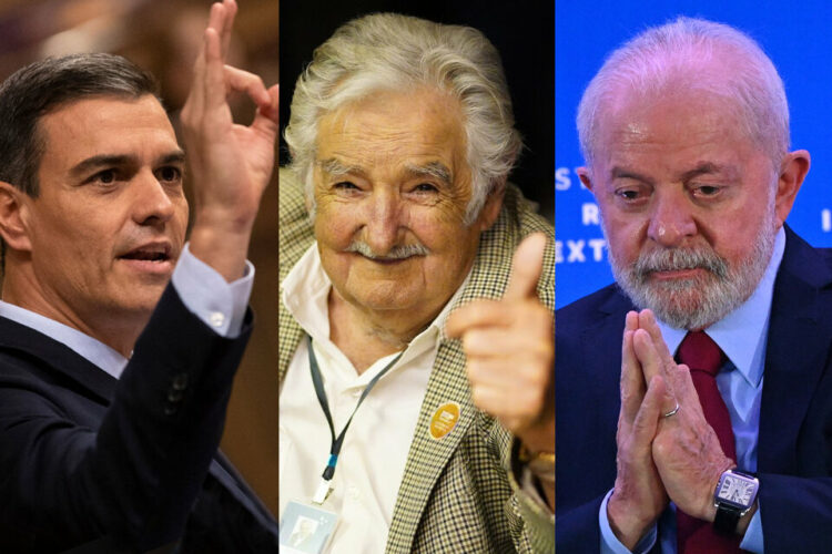 Pedro Sánchez, José "Pepe" Mujica y Lula plantearon su apoyo a Massa.