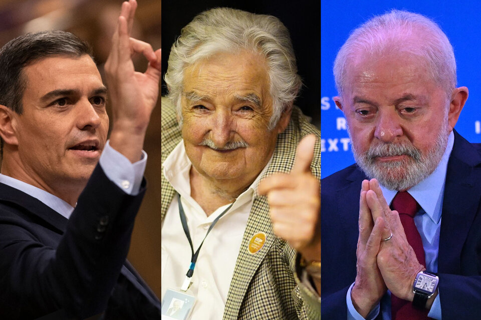 El español Sánchez, Lula y Mujica mostraron su apoyo a Massa