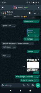 Quisieron estafarla por Whatsapp, pero terminó logrando que el ladrón le cargue saldo en su celular
