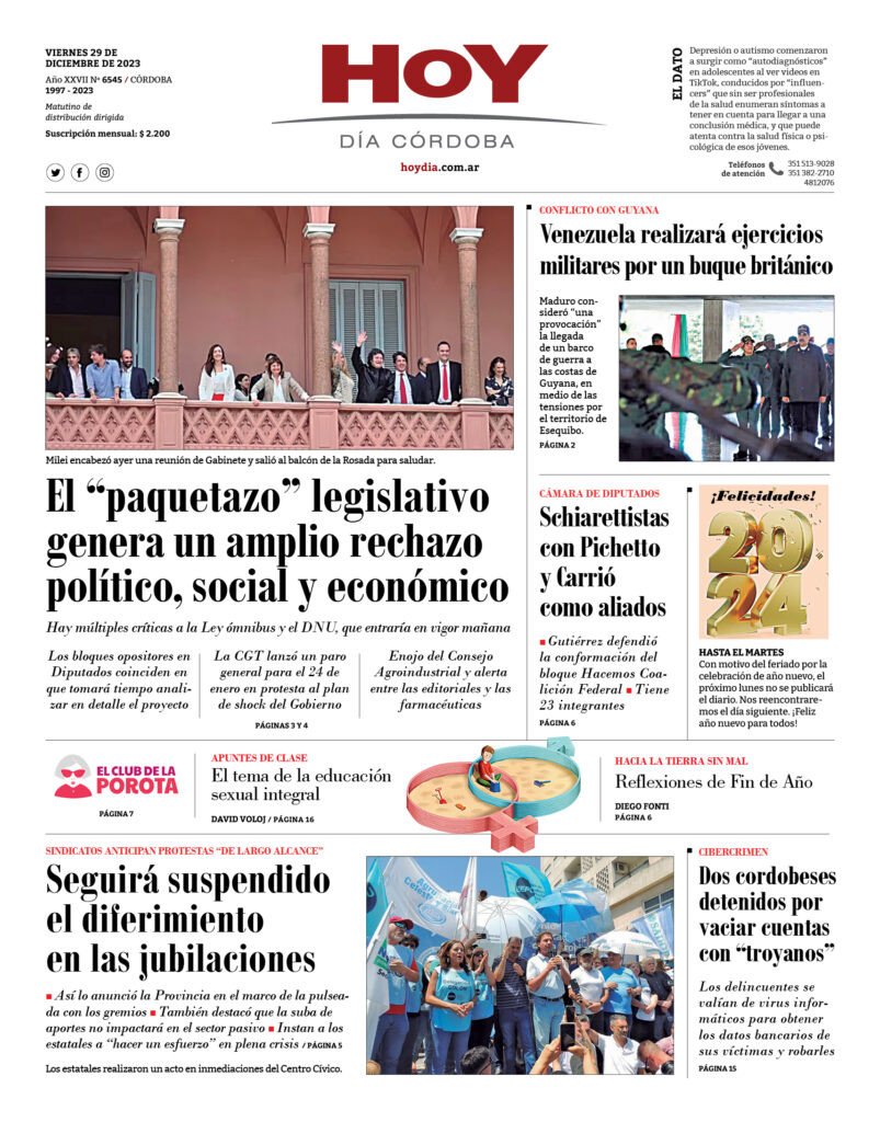 Portada 29.12.2023 Portada 29.12.2023