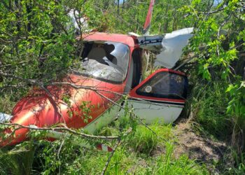 Una avioneta terminó entre la vegetación en Villa Rumipal tras un accidente aéreo