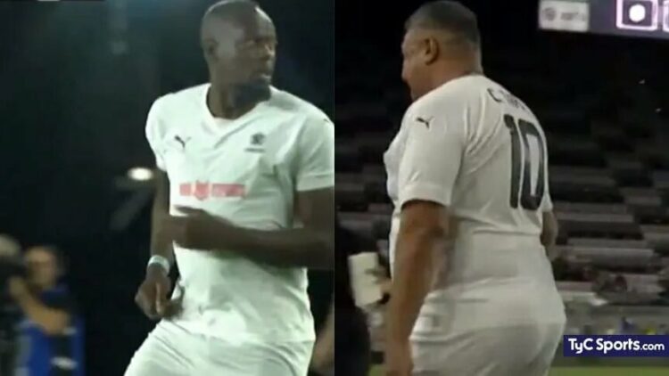Partido de las Leyendas: "Chiqui" Tapia fue reemplazado por el mismísimo Usain Bolt