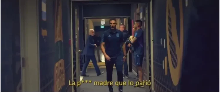 El video inédito del enojo con insulto de Scaloni hacia los jugadores en la final del Mundial