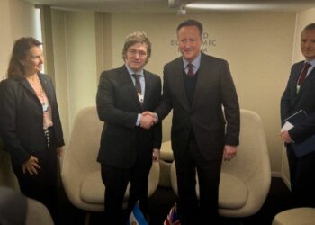 Milei en Davos se reunió con Cameron y hablaron sobre Malvinas
