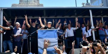 Primer paro y movilización nacional en contra del Gobierno de Javier Milei