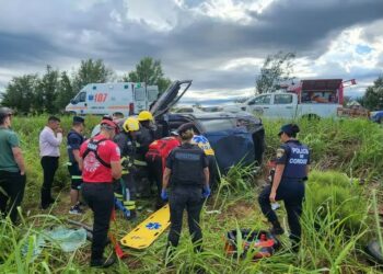 Un conductor fue rescatado por el Duar luego de un despiste