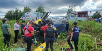 Un conductor fue rescatado por el Duar luego de un despiste