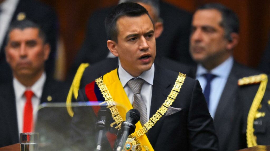 Según Noboa, Ecuador está “prácticamente en guerra”