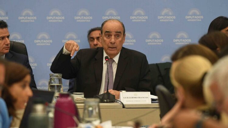 El ministro del Interior, Guillermo Francos.