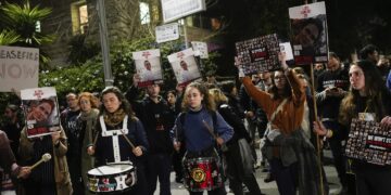 Mujeres reclaman la liberación de rehenes en Israel