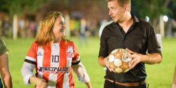 La vicegobernadora Prunotto, en el Festival de Fútbol de San Pedro Norte