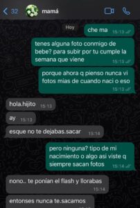 Se enteró de que era adoptado mientras chateaba con su papá por Whatsapp