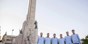Argentina se sacó la foto oficial en el Monumento a la bandera
