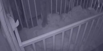 Filmó a un “fantasma” cuando se metía en la cuna de su bebé
