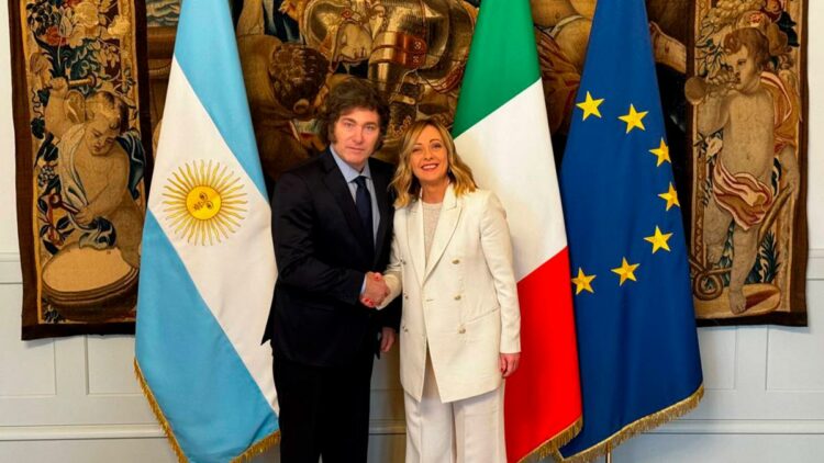 Milei se reunió en Roma con el presidente italiano Mattarella y con la premier Meloni