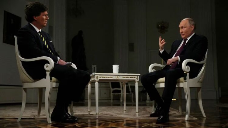 Putin dijo que es "imposible" derrotar a Rusia en Ucrania, en una entrevista con Tucker Carlson