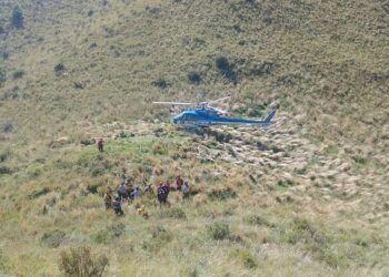 Un senderista accidentado en el cerro Uritorco debió ser rescatado en helicóptero