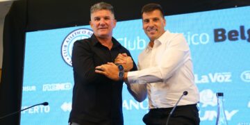 Juan Cruz Real fue presentado como nuevo DT de Belgrano