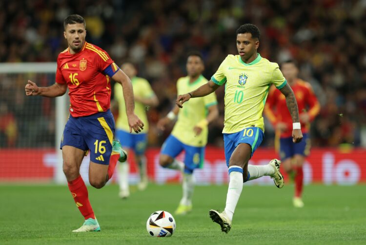 Brasil y España empataron en un verdadero espectáculo