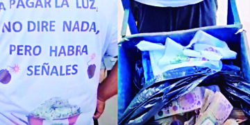 Pagó la luz con 8.400 billetes de $ 100