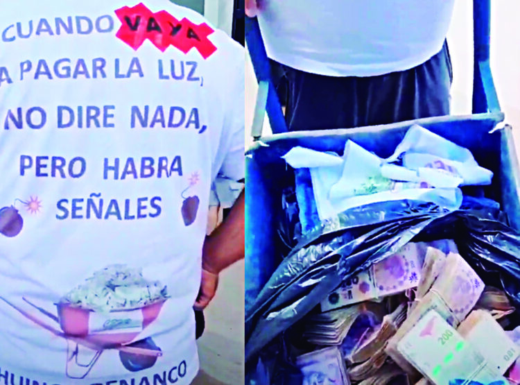 Pagó la luz con 8.400 billetes de $ 100