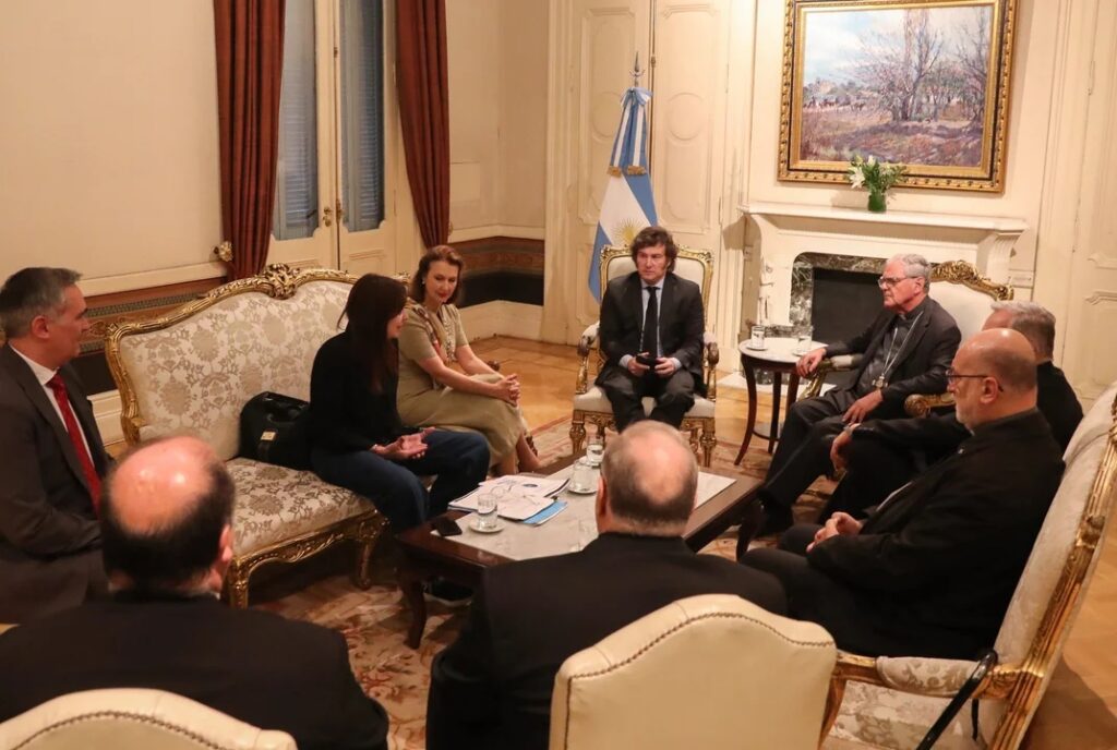 Los obispos le manifestaron a Milei su “preocupación” por la situación económica