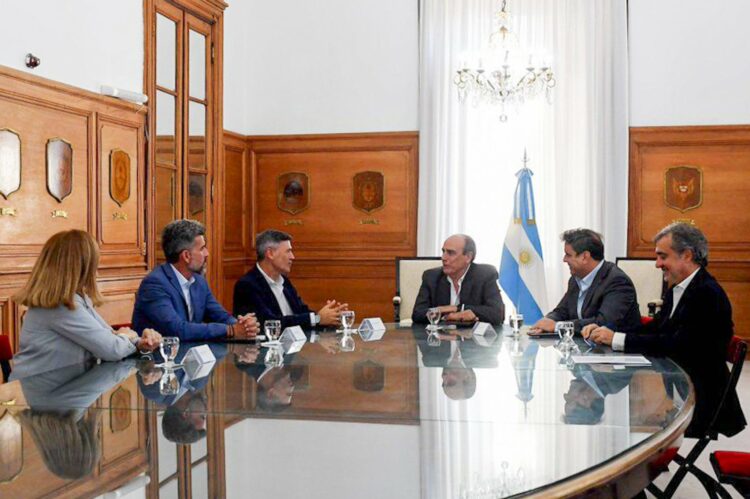 Romero, Suárez y Passerini se reunieron con Francos en el Ministerio del Interior.