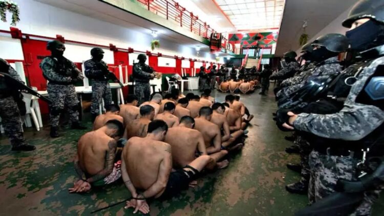 Los detenidos fueron exhibidos tal como lo hace el Gobierno de El Salvador.