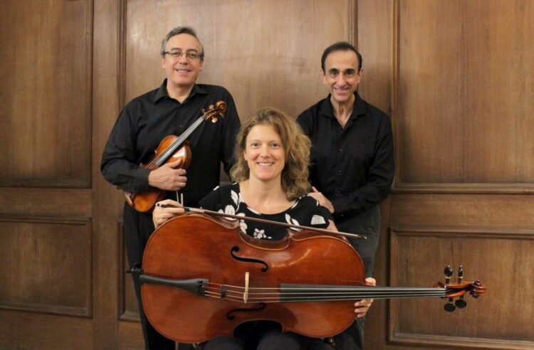 Los músicos Pablo Saraví, Cecilia Slamig y José Luis Juri.