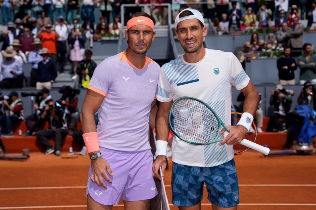 El cordobés Pedro Cachín cayó ante Nadal en Madrid