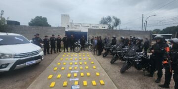 La Provincia difundió el momento en el que fue detenido un hombre con 48 kilos de droga