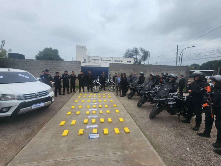 La Provincia difundió el momento en el que fue detenido un hombre con 48 kilos de droga