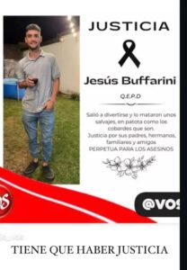 Julio Buffarini exige justicia para su primo asesinado en Córdoba Julio Buffarini exige justicia para su primo asesinado en Córdoba