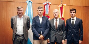 Cascos Blancos con el intendente Passerini