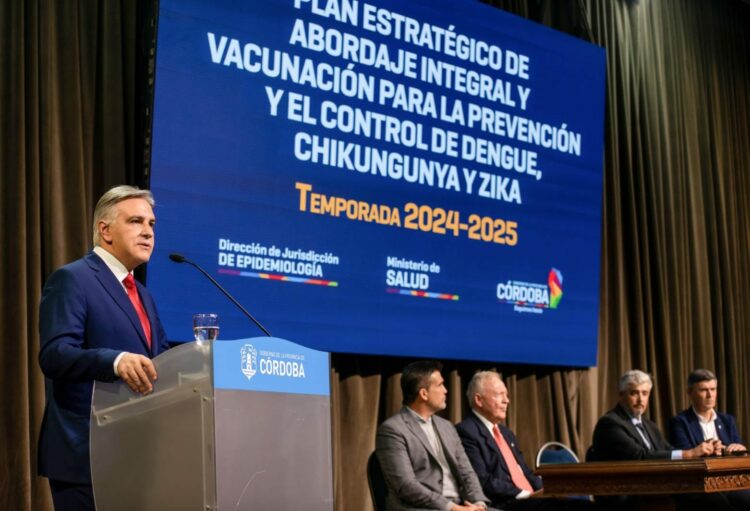 Llaryora presentó el plan de vacunación para la prevención y control del dengue