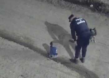 Rescate policial: un bebé fue hallado gateando por la calle en plena madrugada